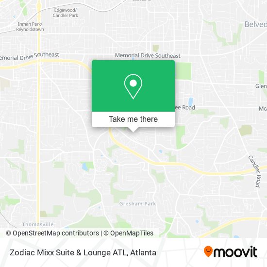 Mapa de Zodiac Mixx Suite & Lounge ATL