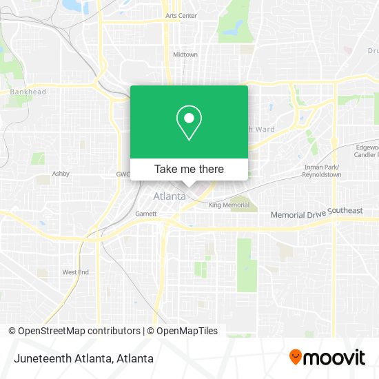 Mapa de Juneteenth Atlanta