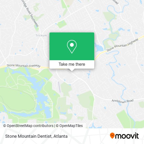 Stone Mountain Dentist map