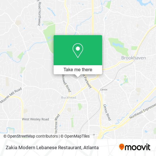Zakia Modern Lebanese Restaurant map