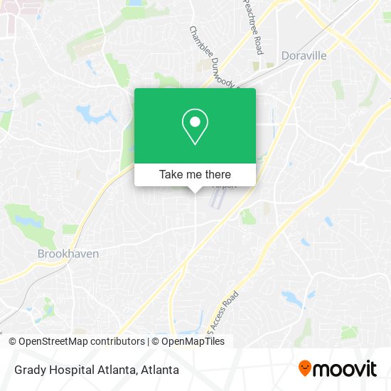 Grady Hospital Atlanta map