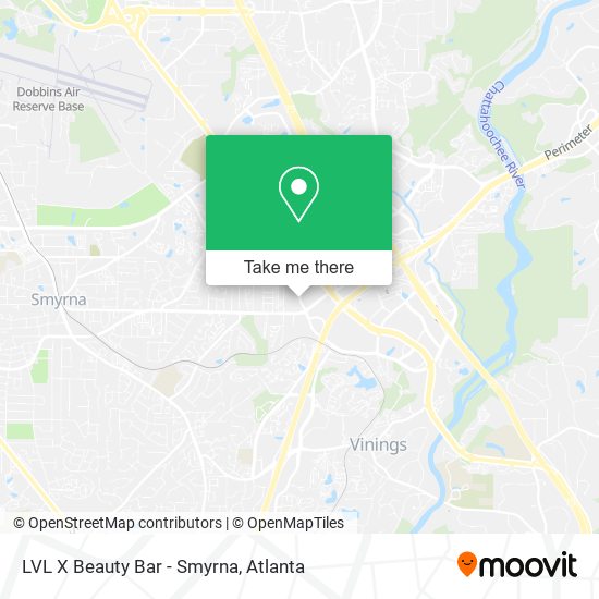 LVL X Beauty Bar - Smyrna map