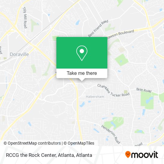 RCCG the Rock Center, Atlanta map