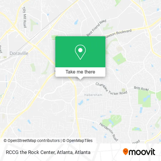 RCCG the Rock Center, Atlanta map