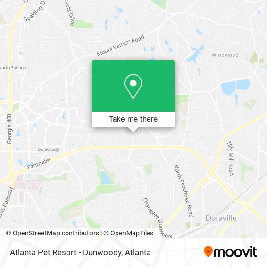 Mapa de Atlanta Pet Resort - Dunwoody