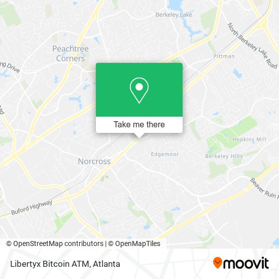 Mapa de Libertyx Bitcoin ATM