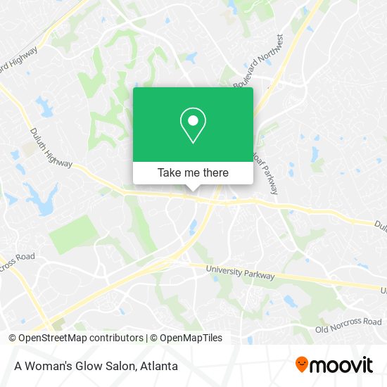 A Woman's Glow Salon map