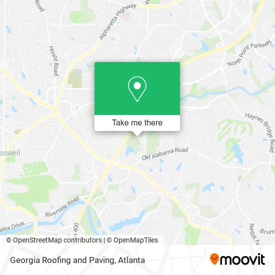 Georgia Roofing and Paving map
