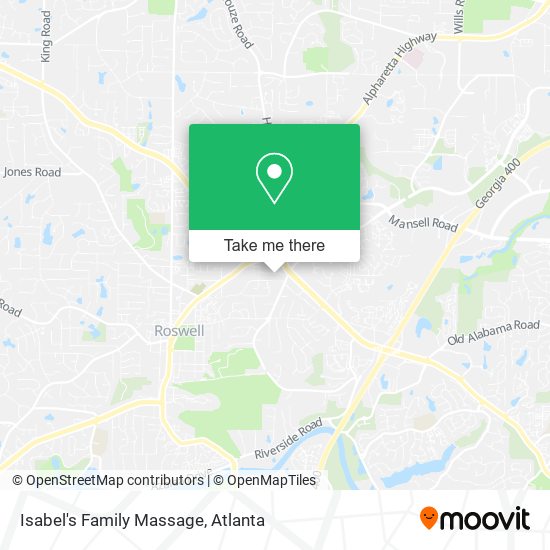 Isabel's Family Massage map