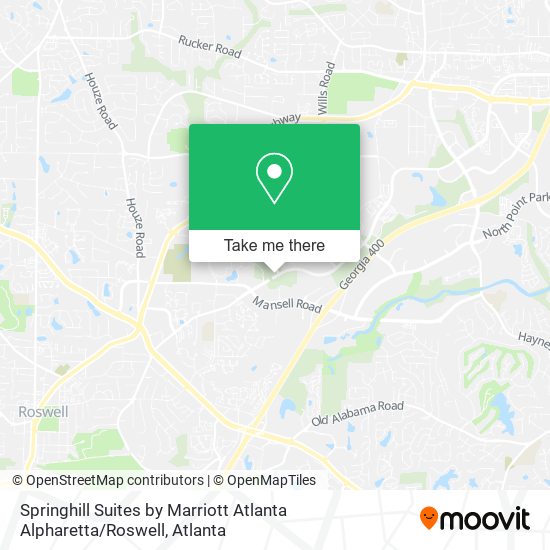 Springhill Suites by Marriott Atlanta Alpharetta / Roswell map