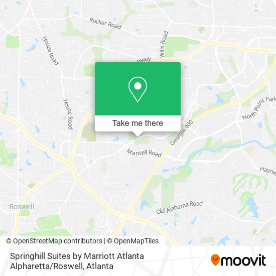 Mapa de Springhill Suites by Marriott Atlanta Alpharetta / Roswell