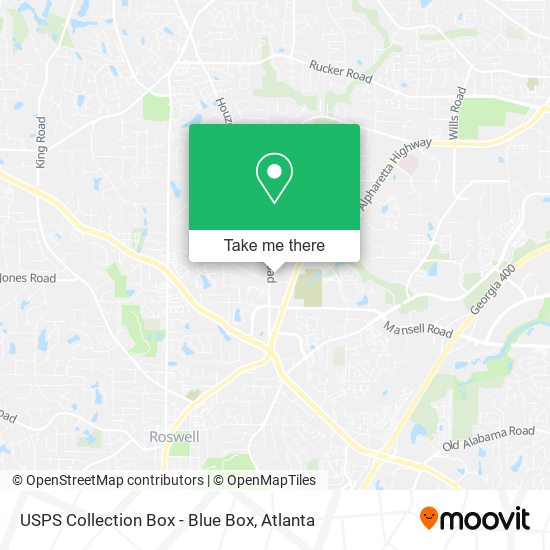 Mapa de USPS Collection Box - Blue Box