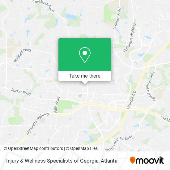 Mapa de Injury & Wellness Specialists of Georgia