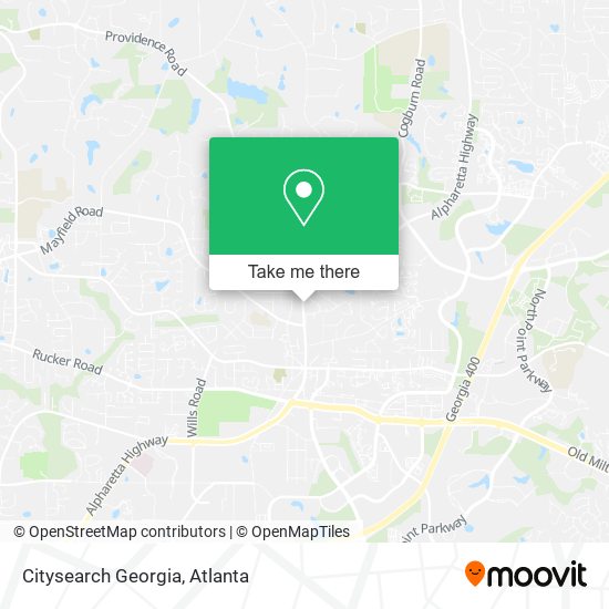 Citysearch Georgia map