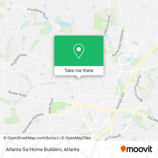 Mapa de Atlanta Ga Home Builders