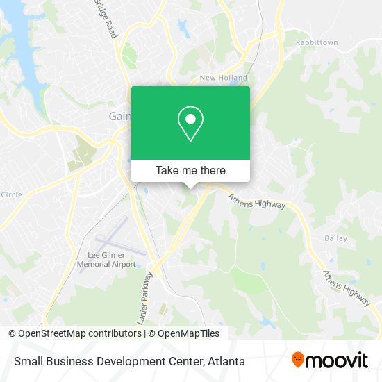 Small Business Development Center map