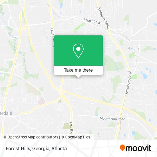 Forest Hills, Georgia map