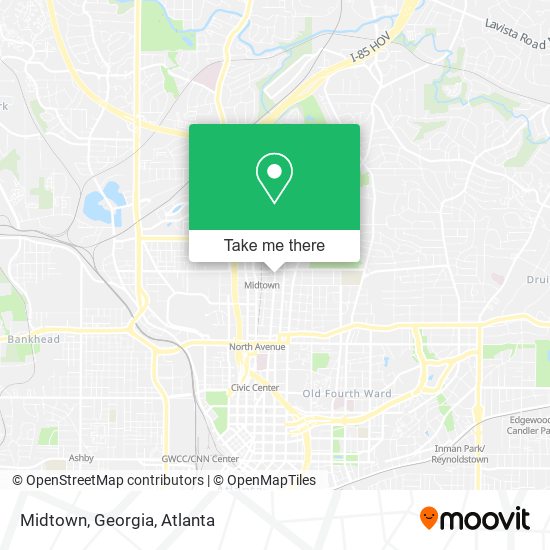 Midtown, Georgia map