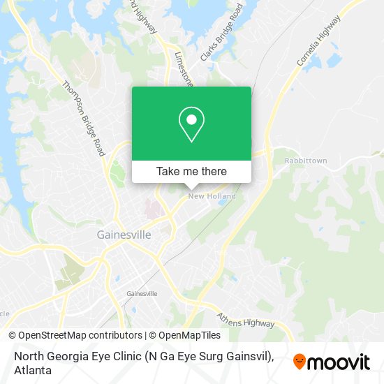 North Georgia Eye Clinic (N Ga Eye Surg Gainsvil) map