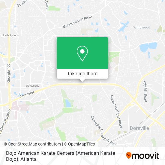 Dojo American Karate Centers map
