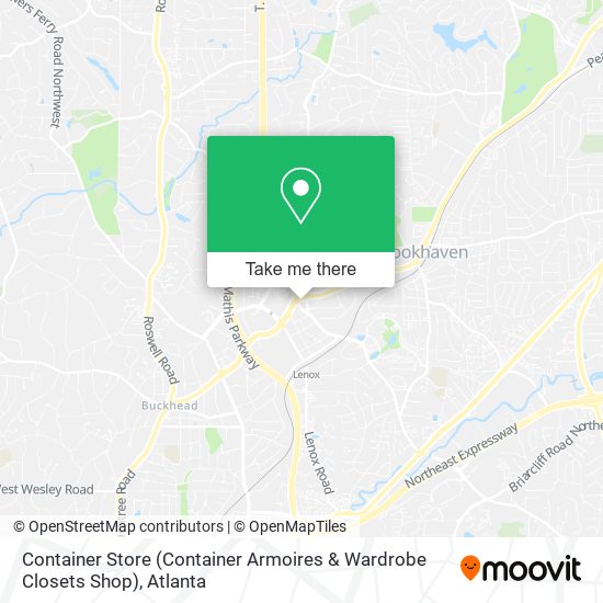 Mapa de Container Store (Container Armoires & Wardrobe Closets Shop)