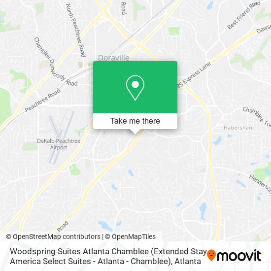 Woodspring Suites Atlanta Chamblee (Extended Stay America Select Suites - Atlanta - Chamblee) map