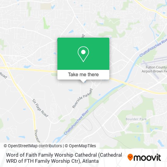 Mapa de Word of Faith Family Worship Cathedral (Cathedral WRD of FTH Family Worship Ctr)