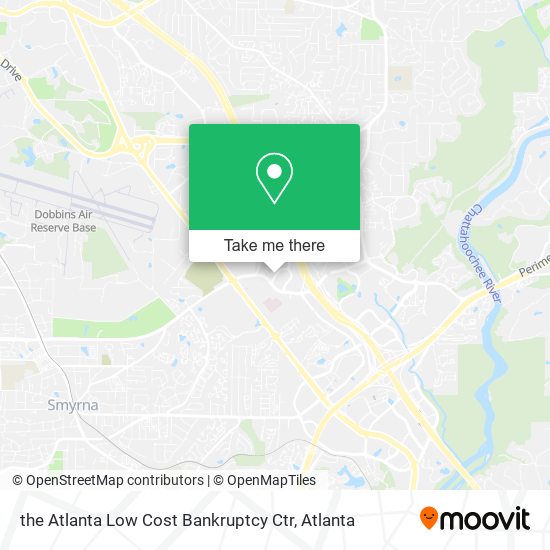 the Atlanta Low Cost Bankruptcy Ctr map