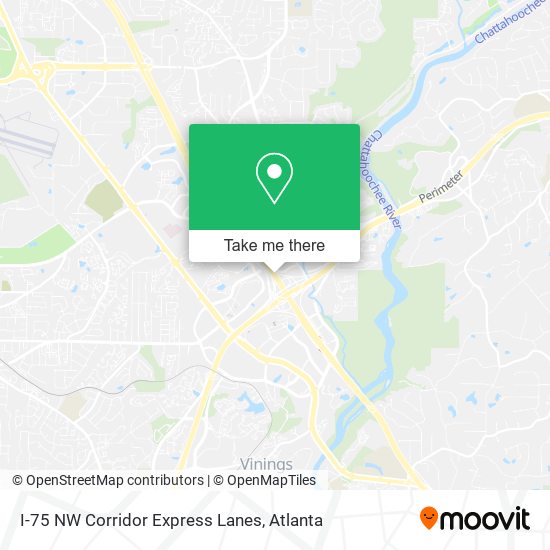 I-75 NW Corridor Express Lanes map