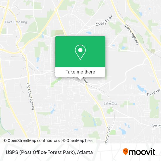 USPS (Post Office-Forest Park) map