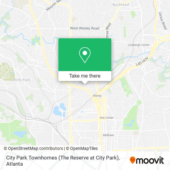 Mapa de City Park Townhomes (The Reserve at City Park)