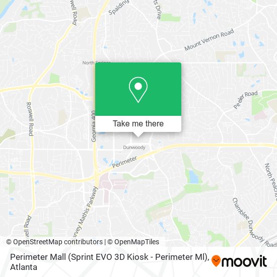 Perimeter Mall (Sprint EVO 3D Kiosk - Perimeter Ml) map