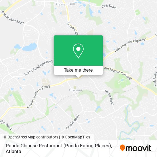 Mapa de Panda Chinese Restaurant (Panda Eating Places)