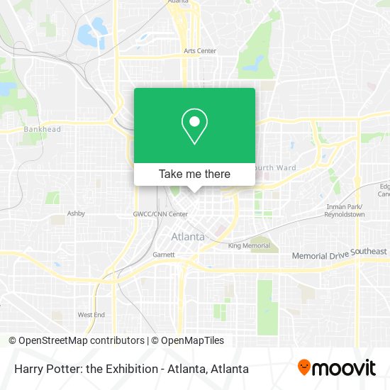 Mapa de Harry Potter: the Exhibition - Atlanta