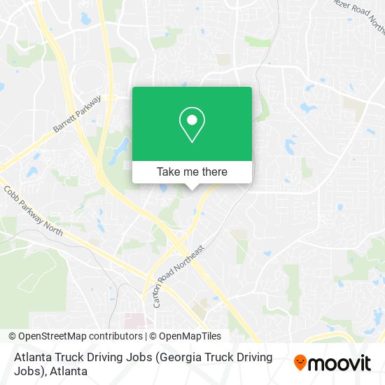 Mapa de Atlanta Truck Driving Jobs