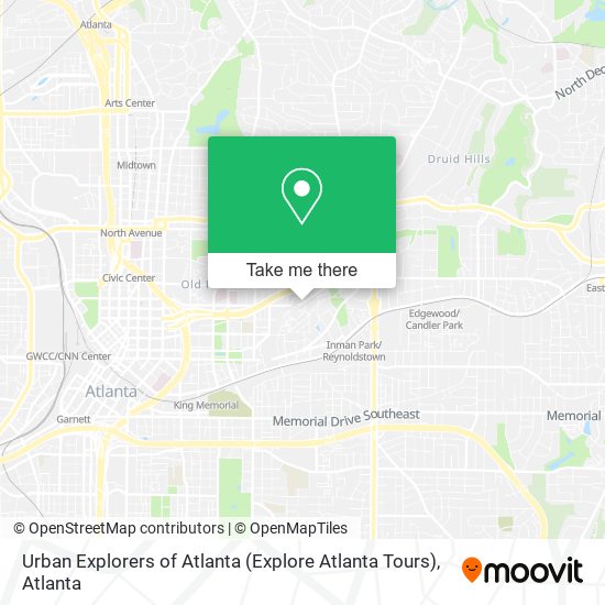 Urban Explorers of Atlanta (Explore Atlanta Tours) map