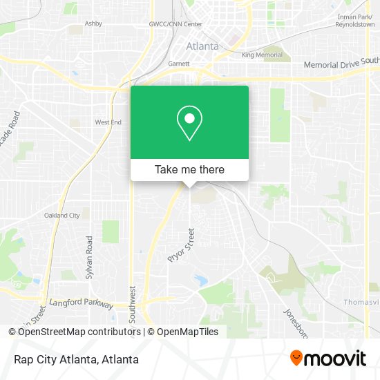 Mapa de Rap City Atlanta