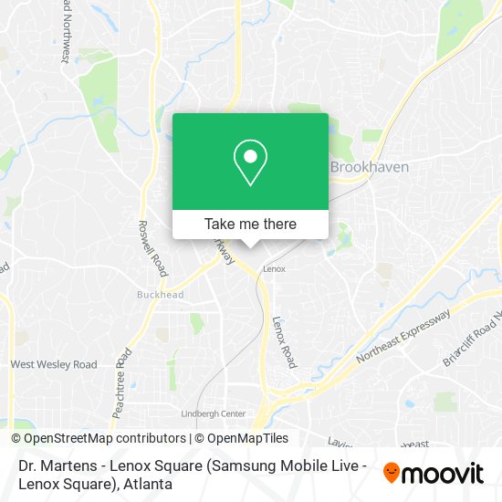 Mapa de Dr. Martens - Lenox Square (Samsung Mobile Live - Lenox Square)