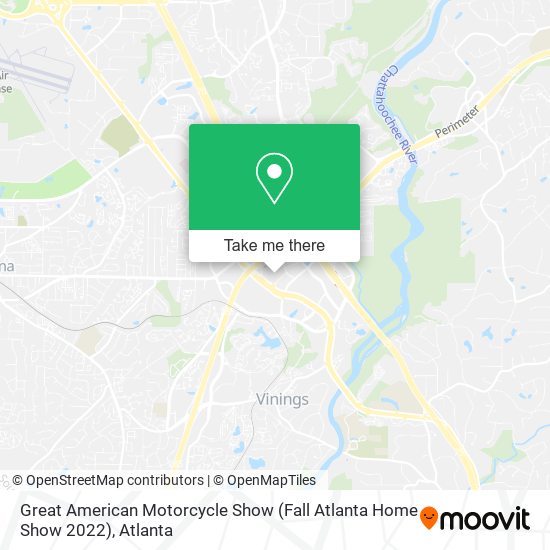 Mapa de Great American Motorcycle Show (Fall Atlanta Home Show 2022)