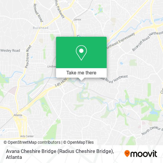 Avana Cheshire Bridge (Radius Cheshire Bridge) map