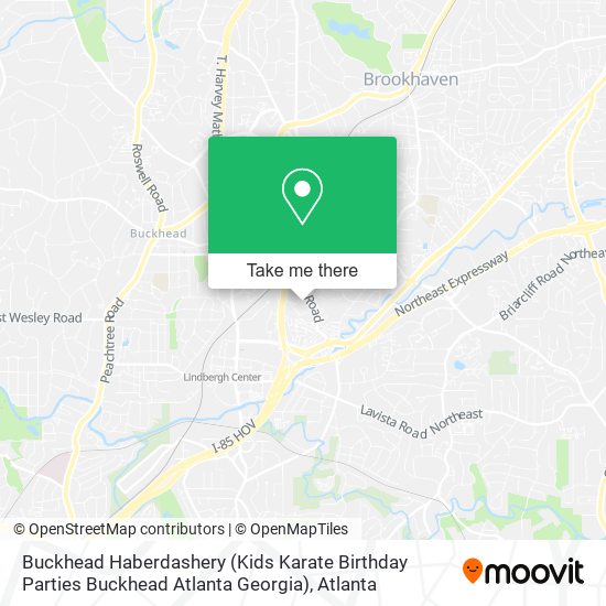 Buckhead Haberdashery (Kids Karate Birthday Parties Buckhead Atlanta Georgia) map