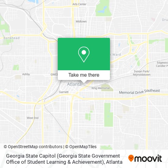 Mapa de Georgia State Capitol (Georgia State Government Office of Student Learning & Achievement)