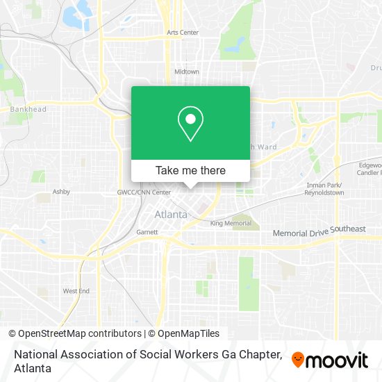 Mapa de National Association of Social Workers Ga Chapter