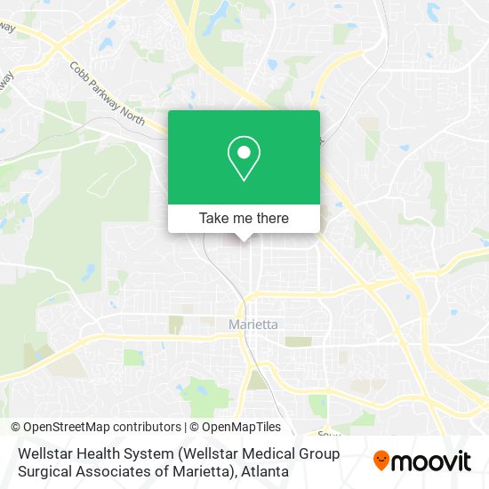 Mapa de Wellstar Health System (Wellstar Medical Group Surgical Associates of Marietta)