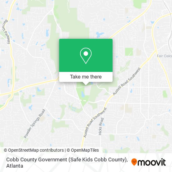 Mapa de Cobb County Government (Safe Kids Cobb County)