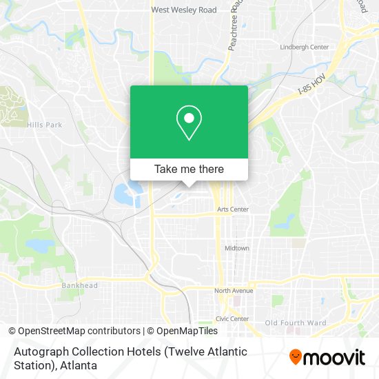 Mapa de Autograph Collection Hotels (Twelve Atlantic Station)