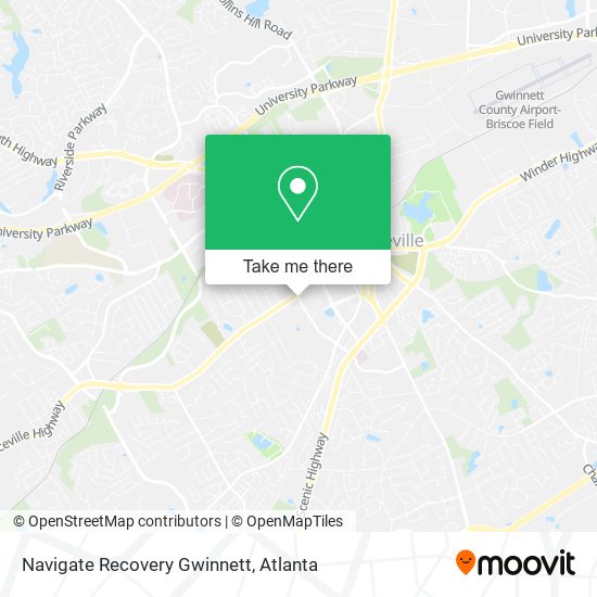 Navigate Recovery Gwinnett map