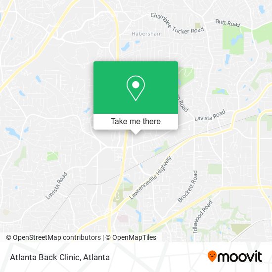Atlanta Back Clinic map
