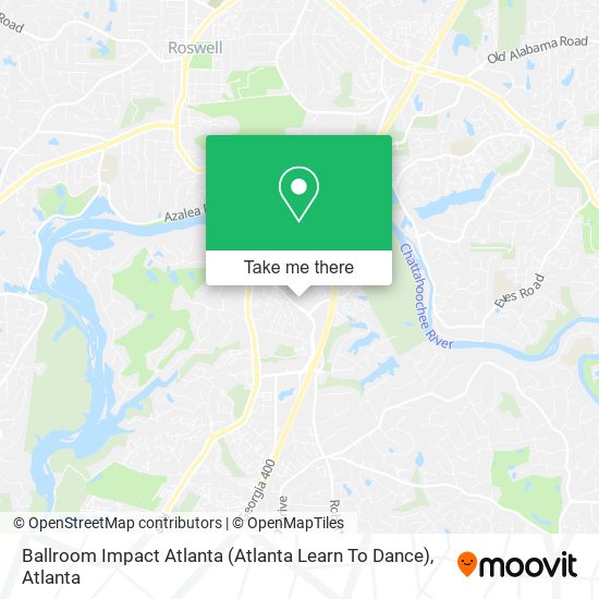 Mapa de Ballroom Impact Atlanta (Atlanta Learn To Dance)
