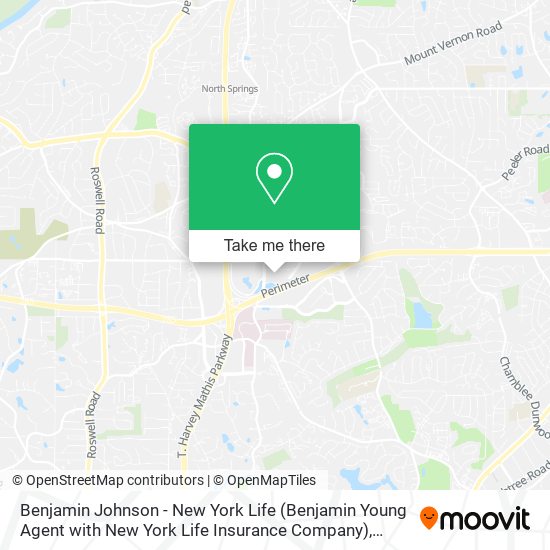 Mapa de Benjamin Johnson - New York Life (Benjamin Young Agent with New York Life Insurance Company)